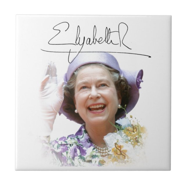 HM Queen Elizabeth II Fliese (Vorderseite)