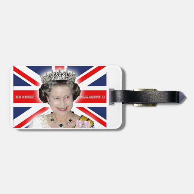 HM Queen Elizabeth II - Pro Foto Gepäckanhänger (Rückseite horizontal)