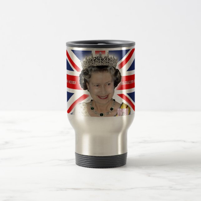 HM Queen Elizabeth II - Pro Foto Reisebecher (Mittel)