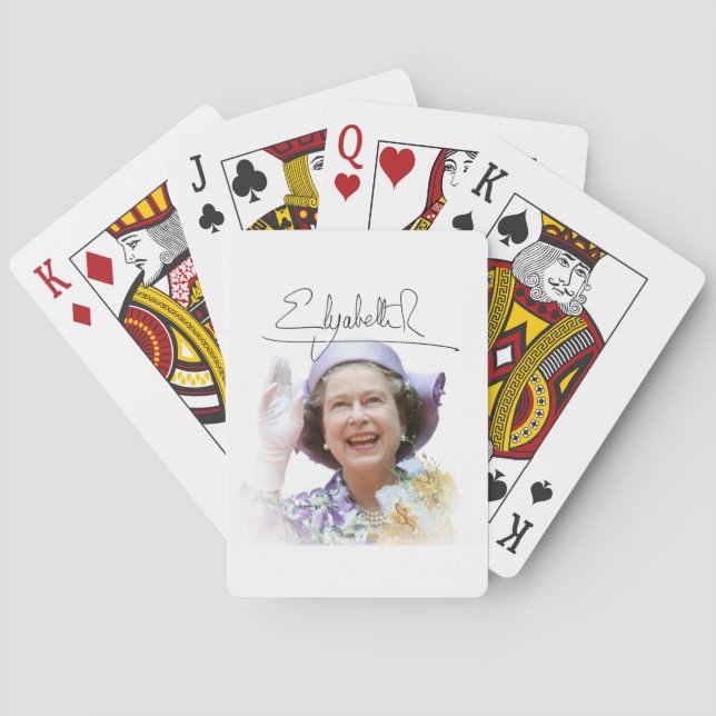 HM Queen Elizabeth II Spielkarten (Rückseite)