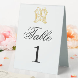 HM-Tafelzeichen für Monogramm oder MH-Monogramm Tischaufsteller