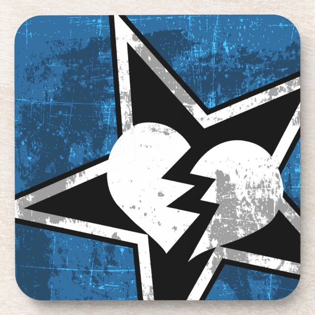 HMG harte Plastikgetränk-Untersetzer (6, Blaue) Untersetzer (Vorderseite)