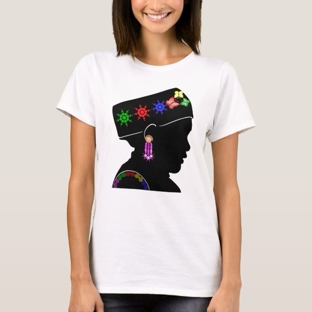 Hmong Dame mit Sternohrring T-Shirt (Vorderseite)