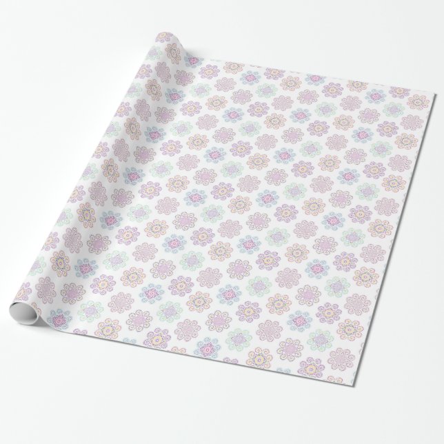 Hmong Inspiriert Farbdesign (SM) Geschenkpapier (Ungerollt)