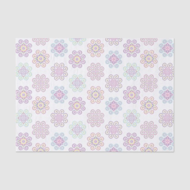 Hmong-Inspiriertes, helles Muster-Gewebepapier Seidenpapier (Vorderseite)