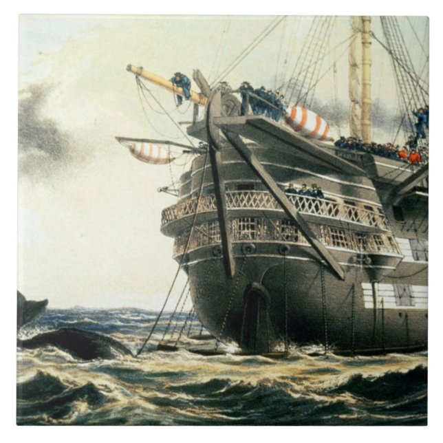 HMS Agamemnon, welches das ursprüngliche Fliese (Vorderseite)