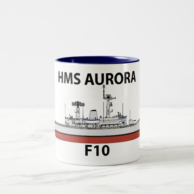 HMS Aurora, Orig config Zweifarbige Tasse (Mittel)