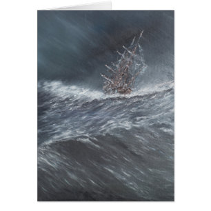 HMS-Beagle in einem Sturm vor Kap Hoorn