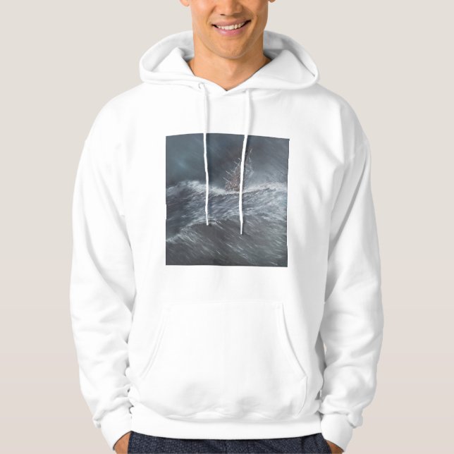 HMS-Beagle in einem Sturm vor Kap Hoorn Hoodie (Vorderseite)