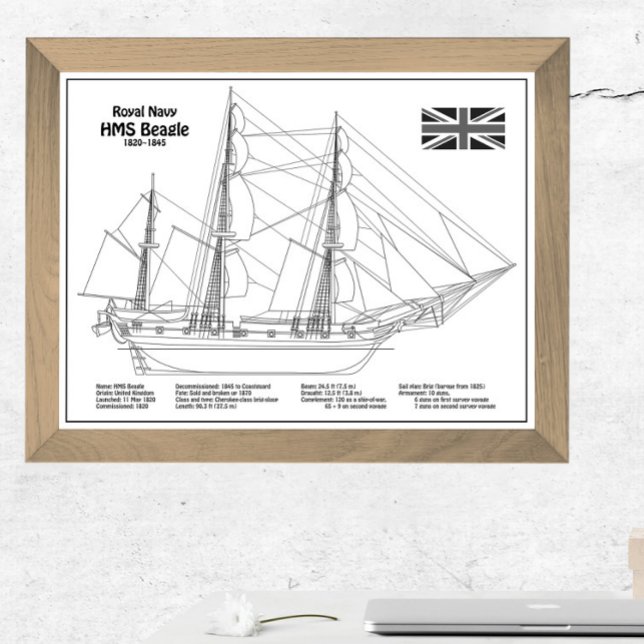 HMS Beagle Tall Ship - Schiffskopfdruck BD Fotodruck (Von Creator hochgeladen)