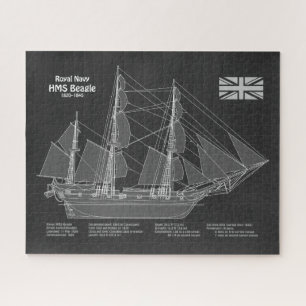HMS Beagle Tall Ship - Schiffskopfdruck PBD