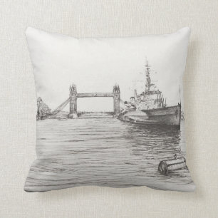 HMS Belfast auf der Themse London.2006 Kissen