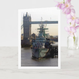 HMS Belfast auf der Themse, London Karte