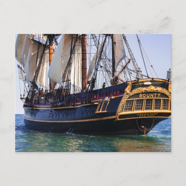 HMS Bounty Tall Ship Postkarte (Vorderseite)