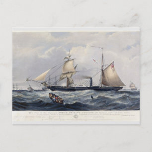 HMS Cyclops Frigate 1839 Postkarte