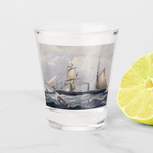 HMS Cyclops Frigate 1839 Schnapsglas (Vorderseite)