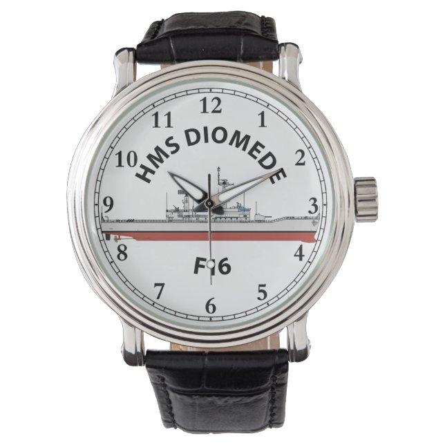 HMS DIOMEDE - F16 - LEANDER ORIG WATCH ARMBANDUHR (Vorderseite)
