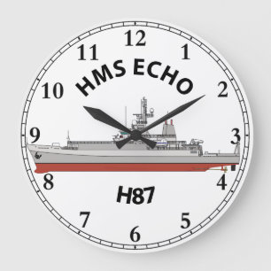 HMS ECHO - KLASSE VON ECHO - SEHR GROSSER SCHLOCK GROßE WANDUHR