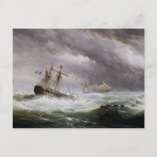HMS Endymion rettet einen französischen Zweidecker Postkarte