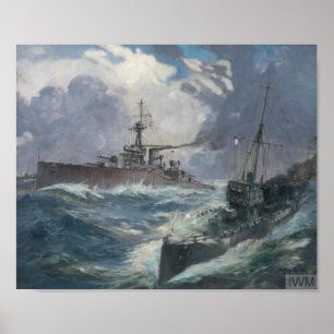 HMS-Eroberer-Malerei Poster