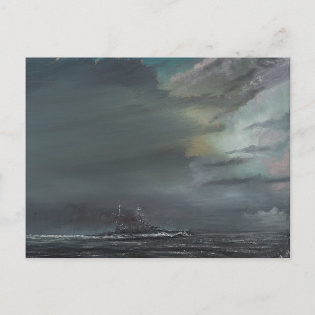 HMS Hood 1941 2014 Postkarte (Vorderseite)