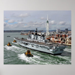 HMS Illustrierte Vintage Luftfahrtgesellschaft Poster