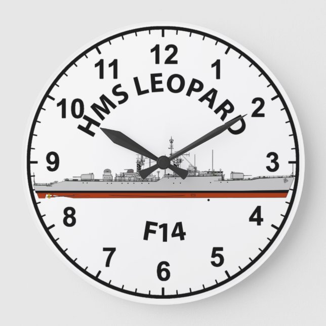 HMS LEOPARD TYP 41 F14 GROSSER SCHALTER GROßE WANDUHR (Vorderseite)