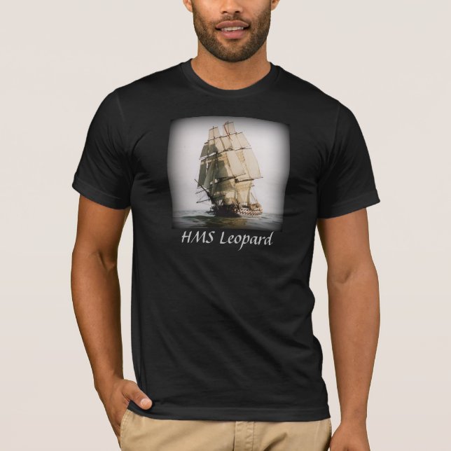 HMS-Leopard - Vintages Kriegsschiff T-Shirt (Vorderseite)