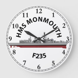 HMS MONMOUTH - F235 - TYP 23 GROSSE SCHALTFLÄCHE GROßE WANDUHR