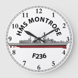 HMS MONTROSE - F236 - TYP 23 GROSSE SCHALTFLÄCHE GROßE WANDUHR