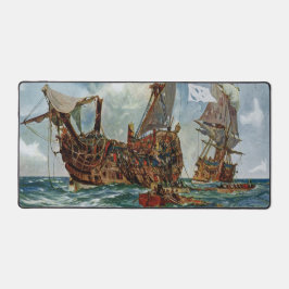 HMS Nottingham und Mars 1703 Schreibtischunterlage