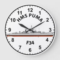 HMS PUMA TYPE 41 F34 LARGE CLOCK