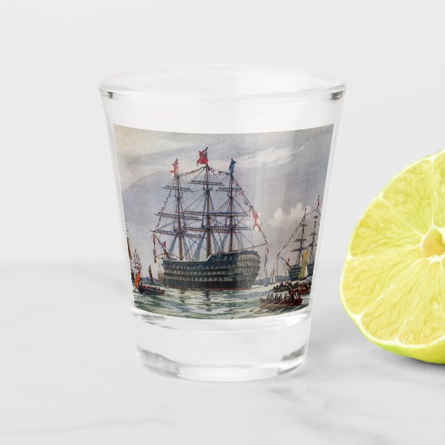 HMS Queen Battleship 1839 Schnapsglas (Vorderseite)