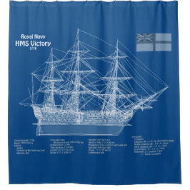 HMS-Sieg - Pläne für den Schiffsbau ABD Duschvorhang