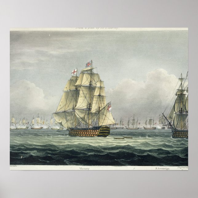 HMS Siegessegeln für die französische Linie flanki Poster (Vorne)