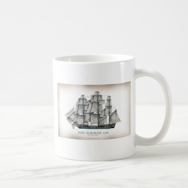 HMS-Überraschung 1796 gealtert Kaffeetasse (Rechts)