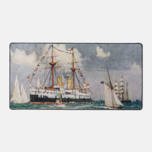 HMS Unflexible Eisenbahn-Schlachtung 1876 Schreibtischunterlage