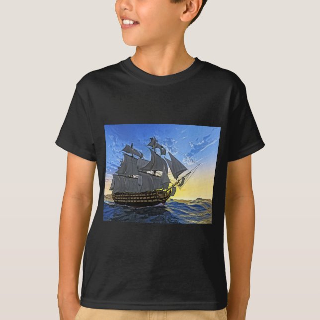 HMS Victory an der Dämmerung T-Shirt (Vorderseite)