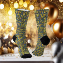 HNY Yellow-Gld-Crew-Socken