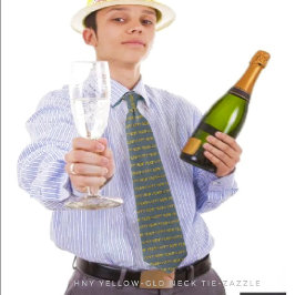 HNY Yellow-Gld Neck Tie Krawatte