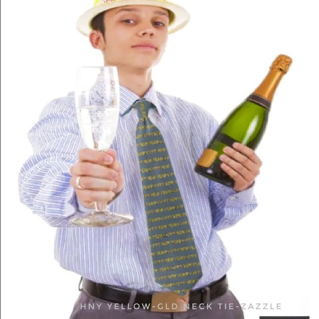 HNY Yellow-Gld Neck Tie Krawatte (Von Creator hochgeladen)