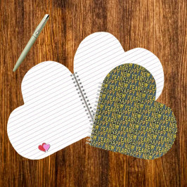 HNY Yellow-Gld Spiral Notebook Notizbuch