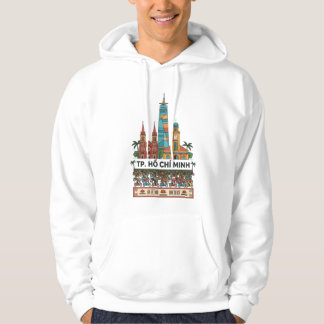 Ho-Chi-Minh-Stadt Vietnam Reise Langarm T-Shirt Hoodie