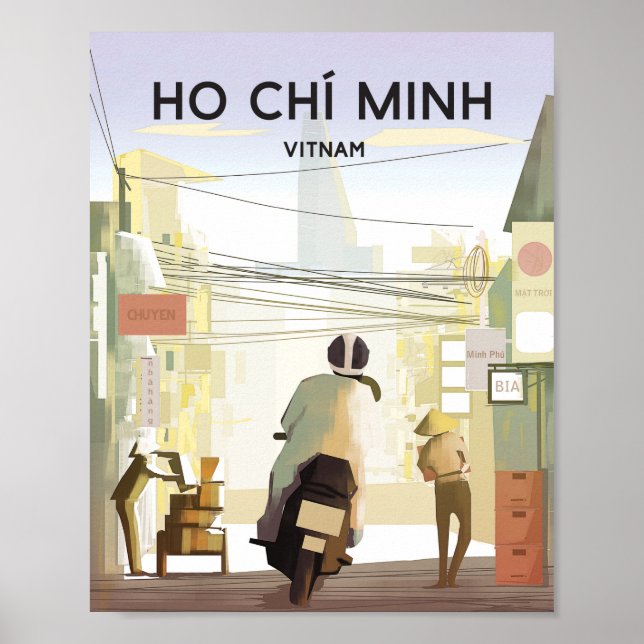 Ho chi minh vietnam travel poster (Vorne)