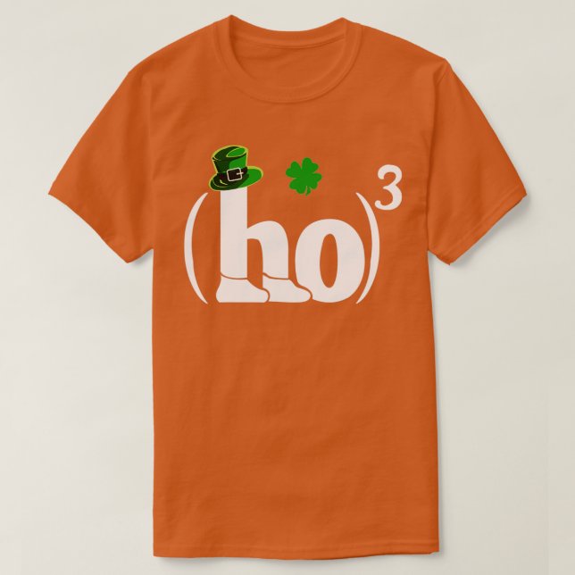 Ho Cubed Irish Funny Kleeblatt StPatricks Day Math T-Shirt (Design vorne)