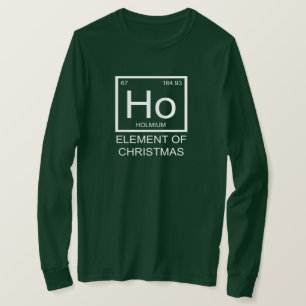Ho Element Of Weihnachten Langarm Unisex (grün) T-Shirt