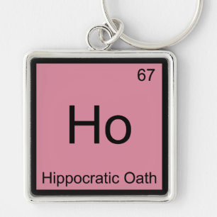 Ho - Hippokratischer Eid Chemie-Element-Symbol-T-S Schlüsselanhänger