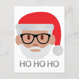 ho hipster weihnachtsmann feiertagspostkarte