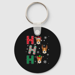 Ho Ho Basenji Dog Lover Matching Christmas Sant Schlüsselanhänger