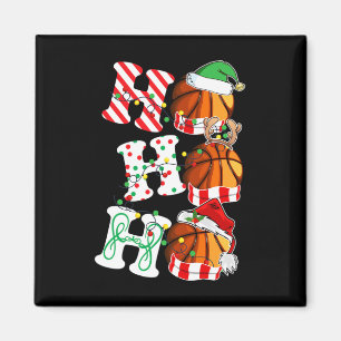 Ho Ho Basketball Lights Weihnachtsmannmütze Rentie Magnet